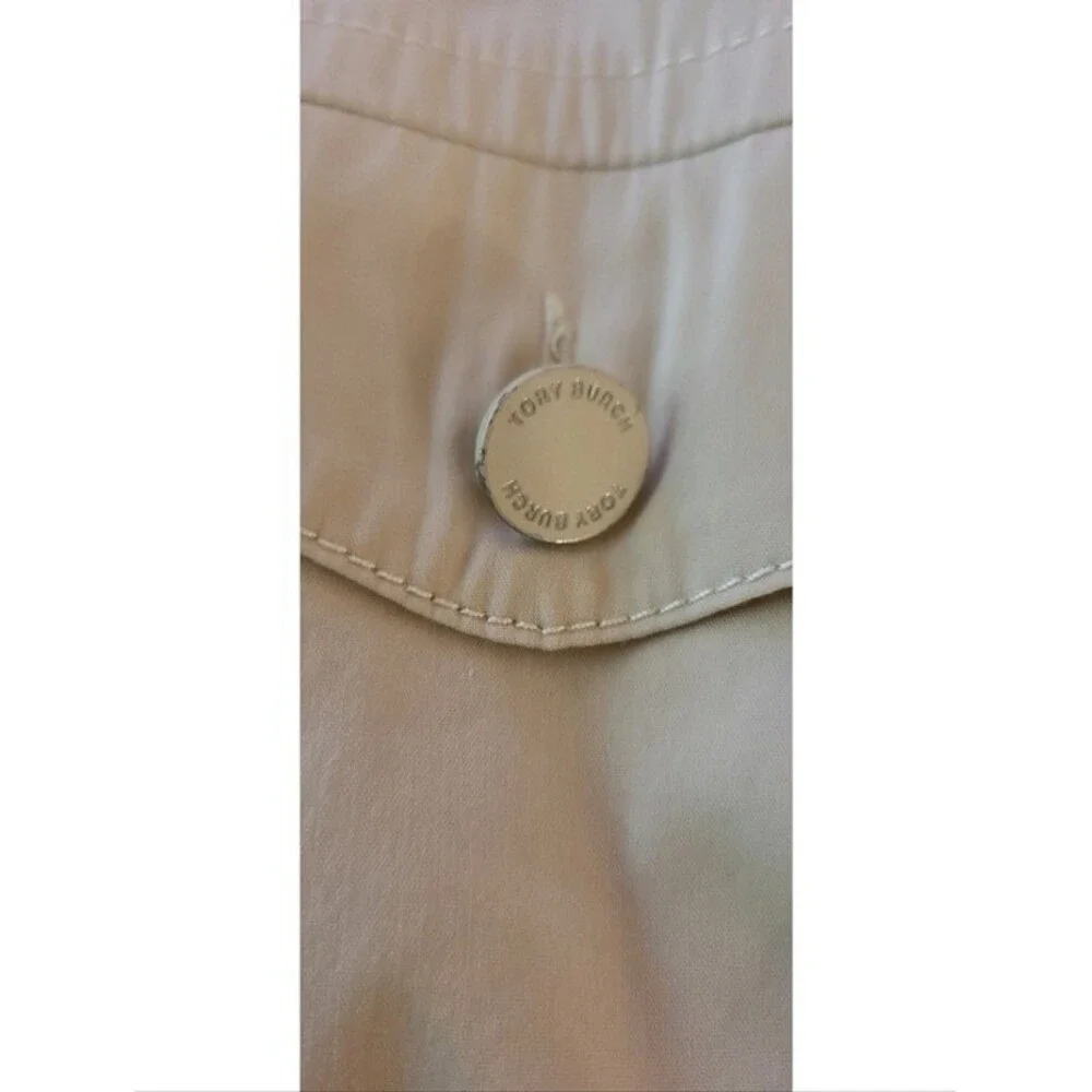Tory Burch Blythe Khaki Safari Shirt Dress Resortwear Old Money Quiet Luxury 8